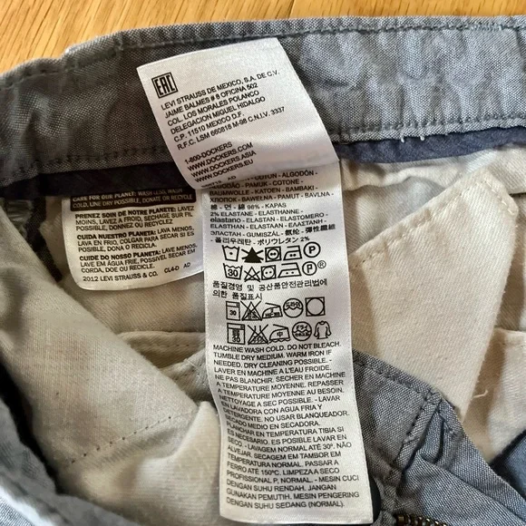 Dockers Pastel Blue Straight Leg Khaki Pants 34 X 29 Coastal - Picture 9 of 12